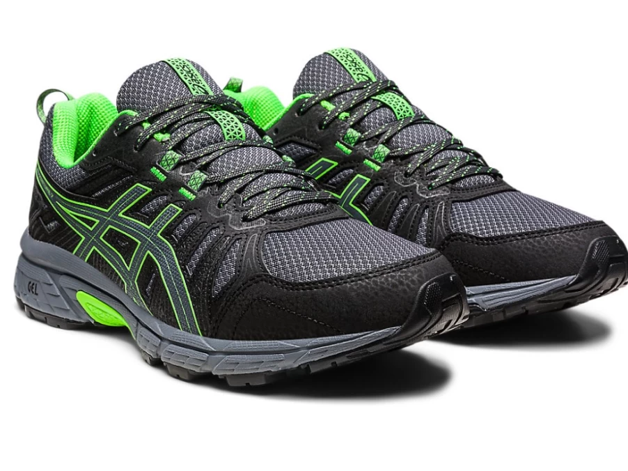 ASICS GEL-VENTURE 7 Men's Trail Running Shoes - Graphite Grey/Green Gecko