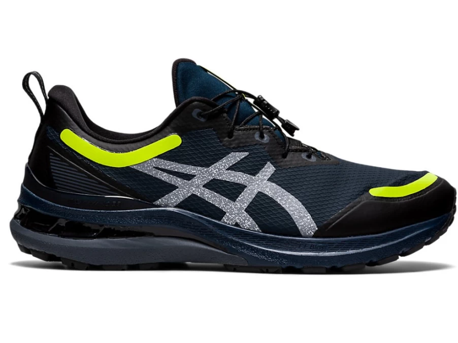 ASICS GEL-KAYANO 28 AWL Running Shoes for Men - French Blue/Safety Yellow