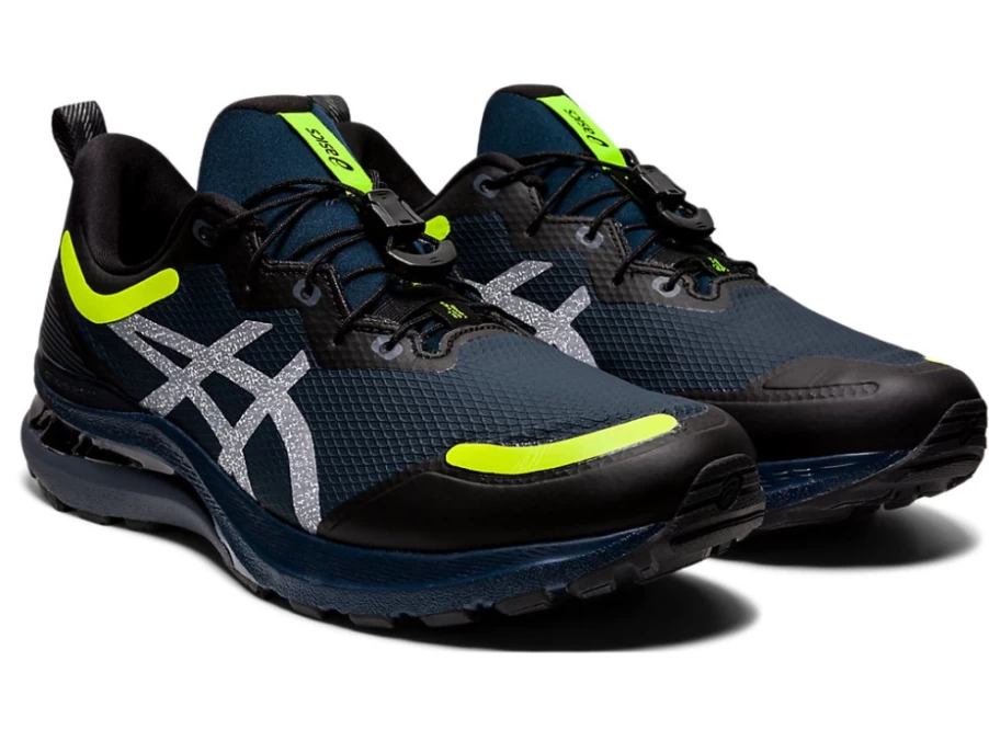 ASICS GEL-KAYANO 28 AWL Running Shoes for Men - French Blue/Safety Yellow