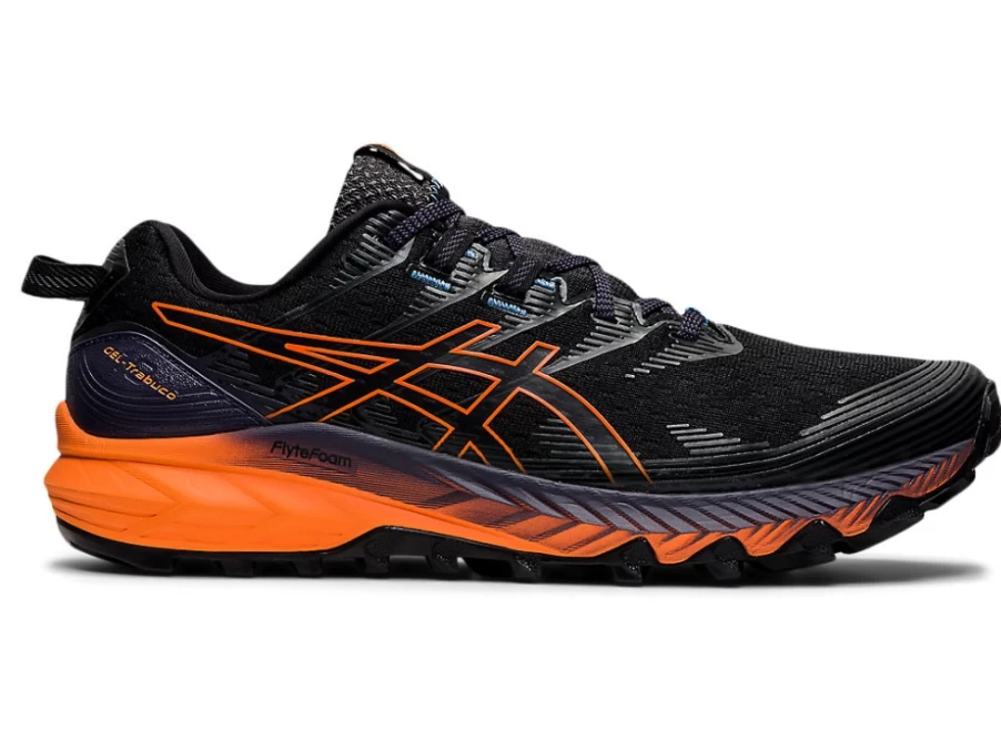 ASICS GEL-TRABUCO 10 Trail Running Shoes for Men - Black/Shocking Orange