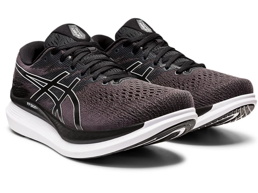 ASICS Men's GlideRide 3 Running Shoes - Black/White - Long-Distance Comfort & Support