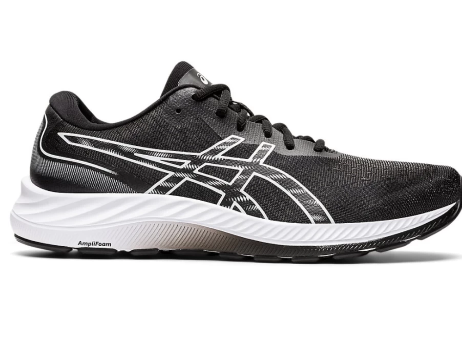 ASICS GEL-EXCITE 9 Running Shoes for Men - Black/White | Cushioned Support & Comfort