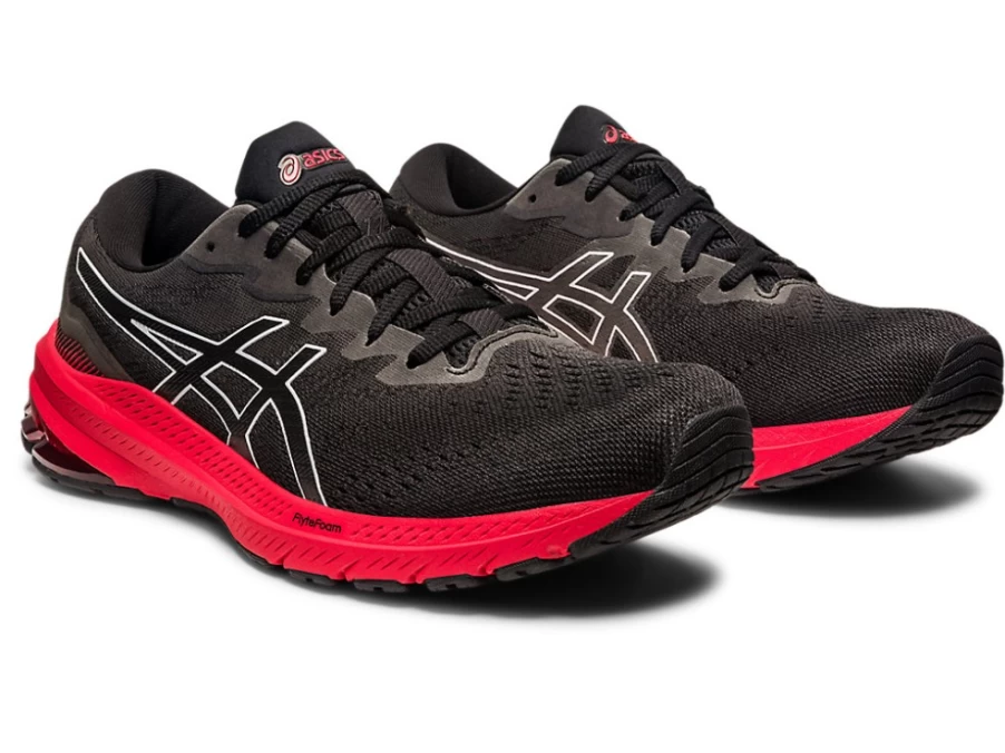 ASICS GT-1000 11 Running Shoes for Men - Black/Electric Red