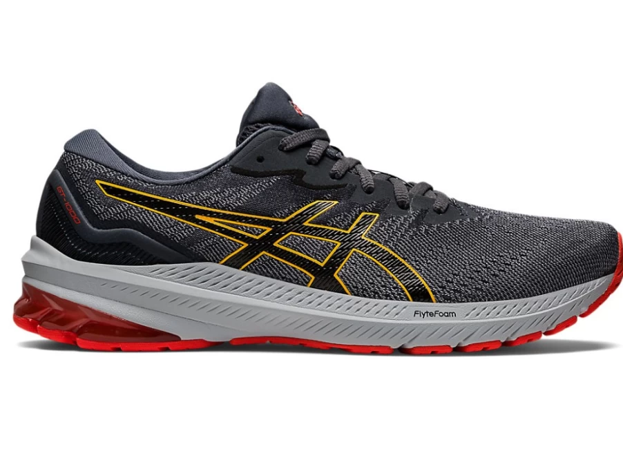 ASICS GT-1000 11 (4E) Running Shoes for Men - Sheet Rock/Black - Wide Width Stability Trainers