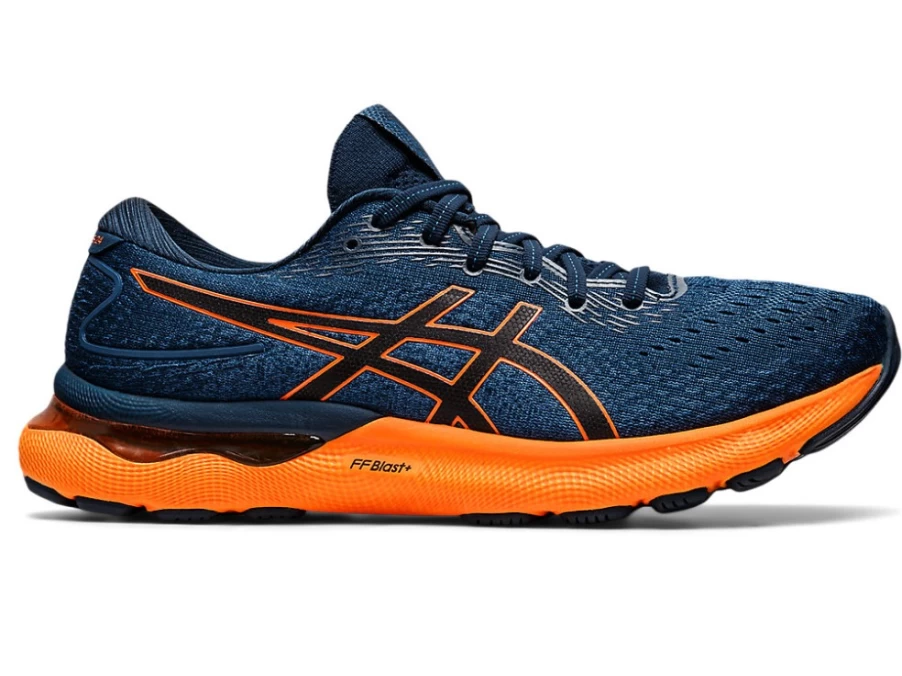 ASICS GEL-NIMBUS 24 Men's Running Shoes - French Blue/Shocking Orange