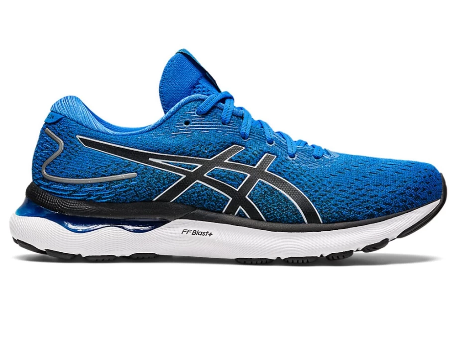 ASICS Men's GEL-NIMBUS 24 Running Shoes - Electric Blue/Piedmont Grey