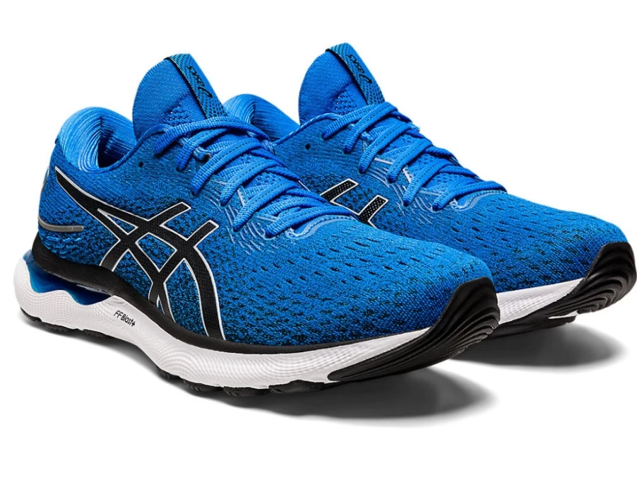 ASICS Men's GEL-NIMBUS 24 Running Shoes - Electric Blue/Piedmont Grey