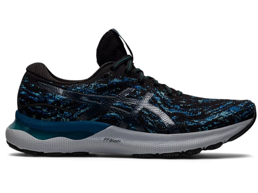 ASICS Men's GEL-NIMBUS 24 Running Shoes - Black/Mako Blue