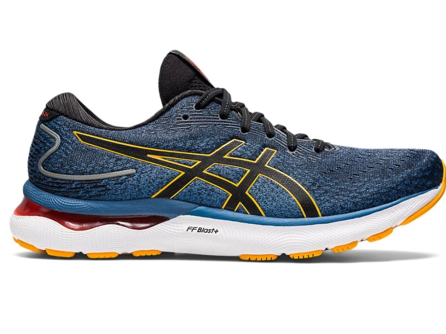 ASICS GEL-NIMBUS 24 WIDE Running Shoes for Men - Azure/Amber
