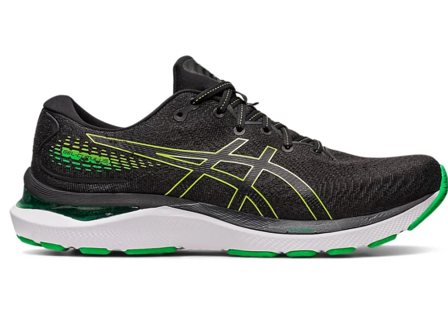 ASICS Men's GEL-CUMULUS 24 Running Shoes - Black/Lime Zest for Enhanced Cushioning & Support