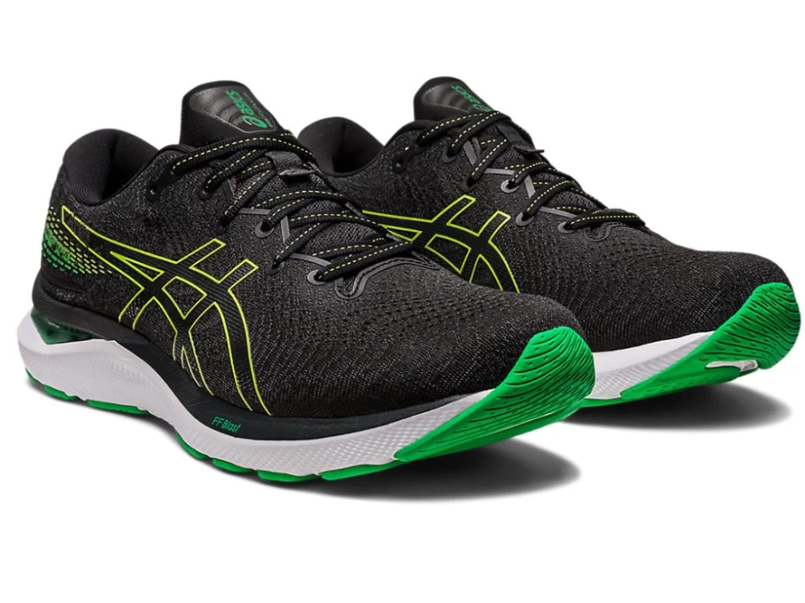 ASICS Men's GEL-CUMULUS 24 Running Shoes - Black/Lime Zest for Enhanced Cushioning & Support