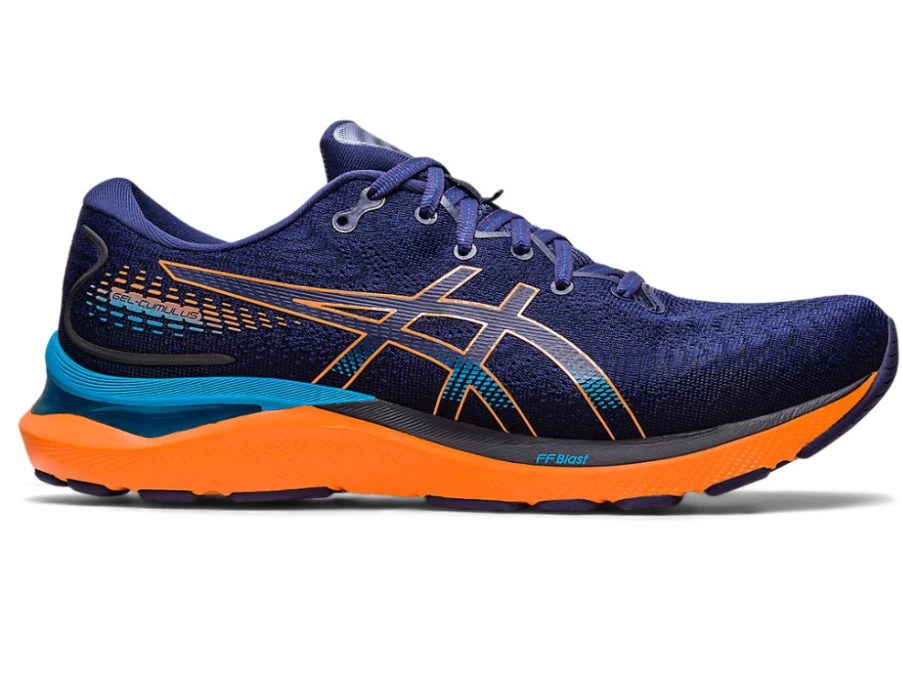 ASICS Men's GEL-CUMULUS 24 Running Shoes - Indigo Blue/Sun Peach