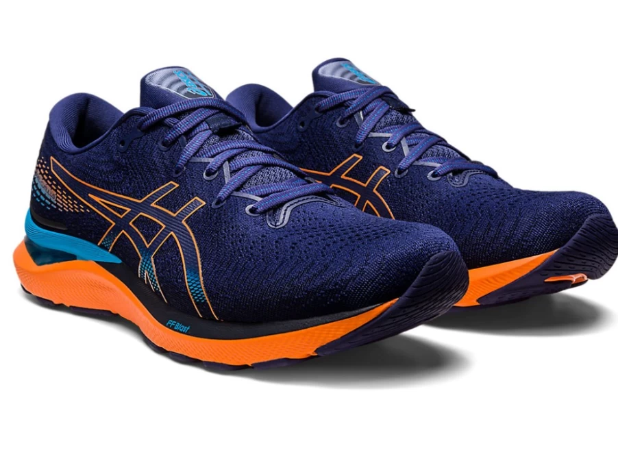 ASICS Men's GEL-CUMULUS 24 Running Shoes - Indigo Blue/Sun Peach