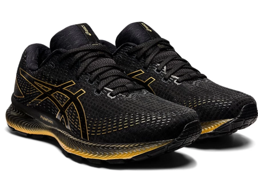 ASICS GEL-SAIUN Men's Running Shoes in Black/Pure Gold - Lightweight Cushioned Sneakers