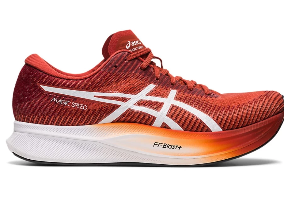 ASICS MAGIC SPEED 2 Running Shoes for Men - Spice Latte/White - Lightweight Performance Racing Sneakers