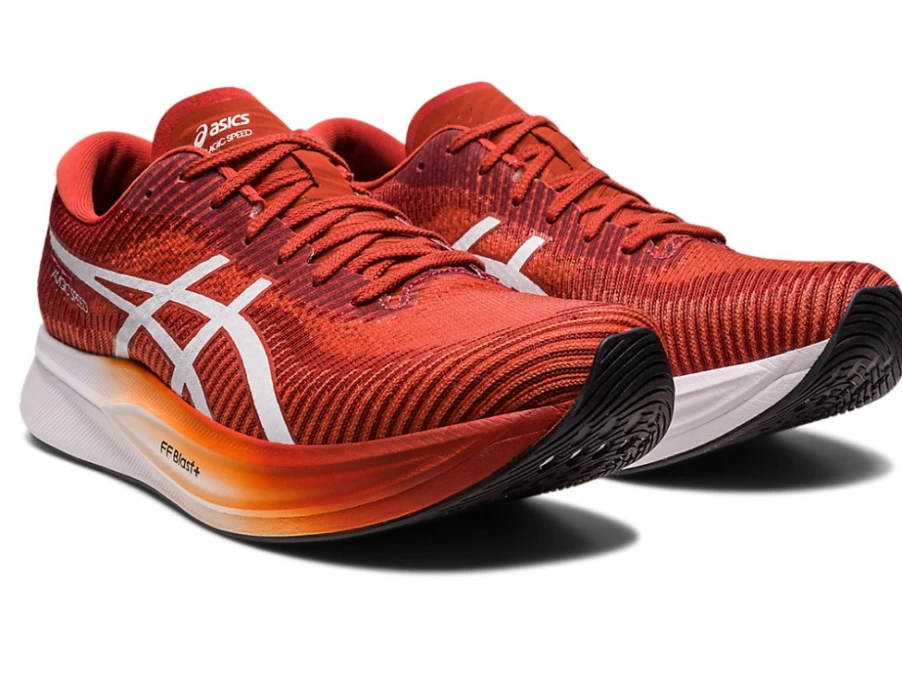 ASICS MAGIC SPEED 2 Running Shoes for Men - Spice Latte/White - Lightweight Performance Racing Sneakers