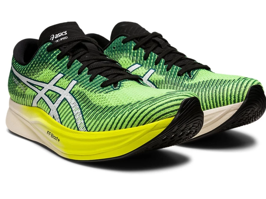 ASICS MAGIC SPEED 2 Running Shoes for Men - Safety Yellow/White - Lightweight Performance Trainers
