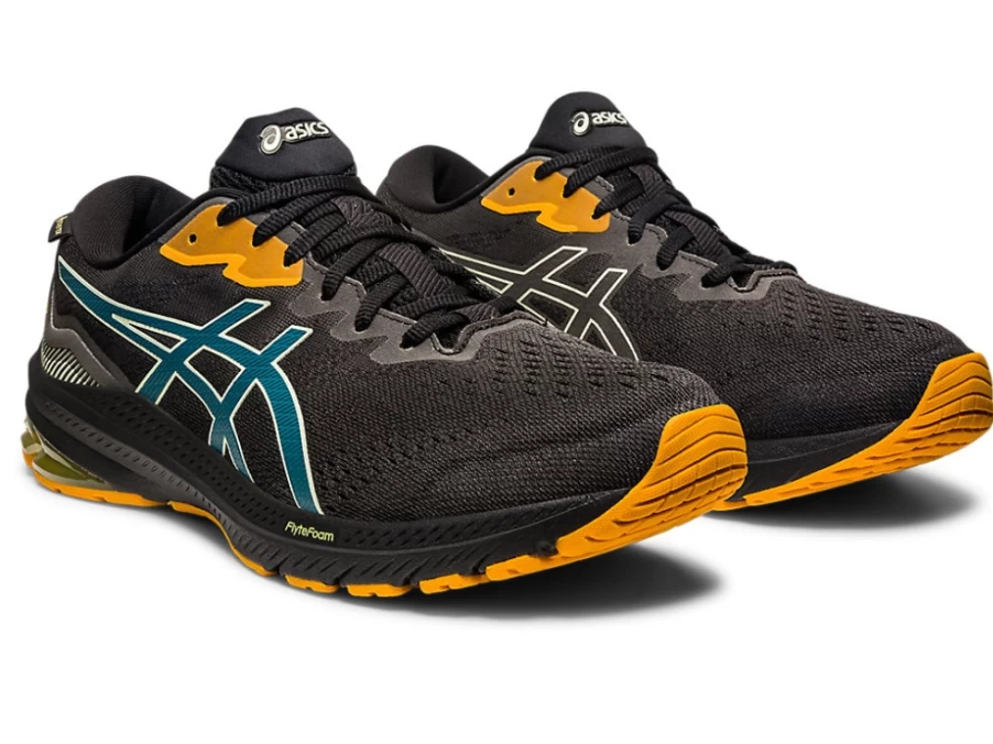 ASICS GT-1000 11 GTX Men's Running Shoes - Black/Ink Teal - Trail & Road GORE-TEX Sneakers