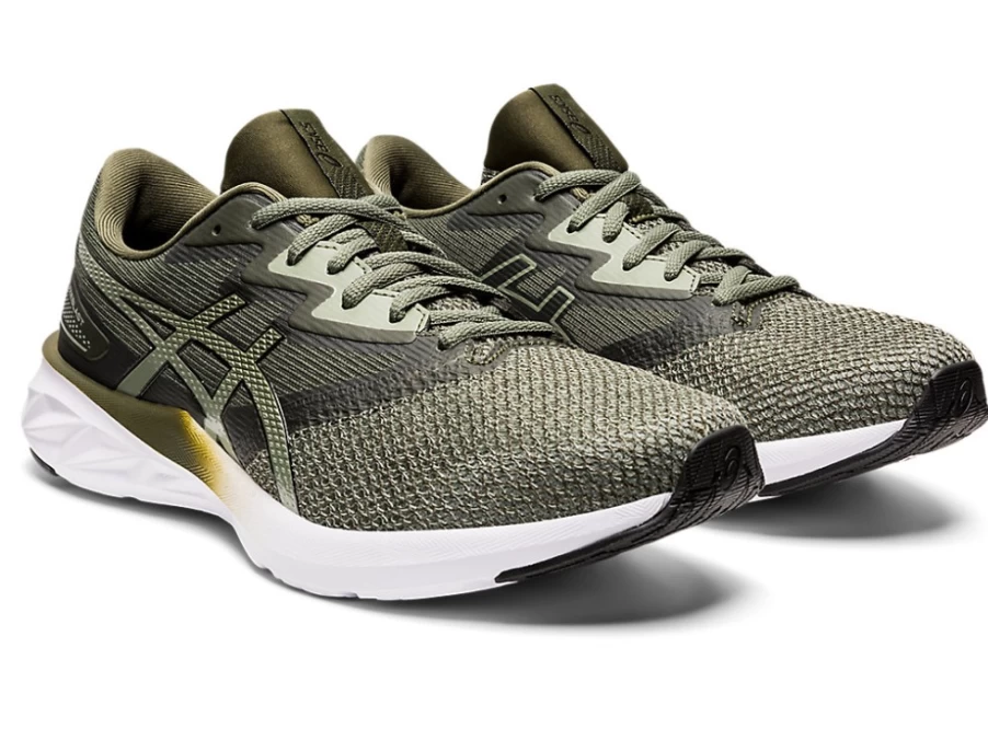ASICS Men's FUZEBLAST Sneakers in Olive Canvas/Black - Lightweight Running Shoes