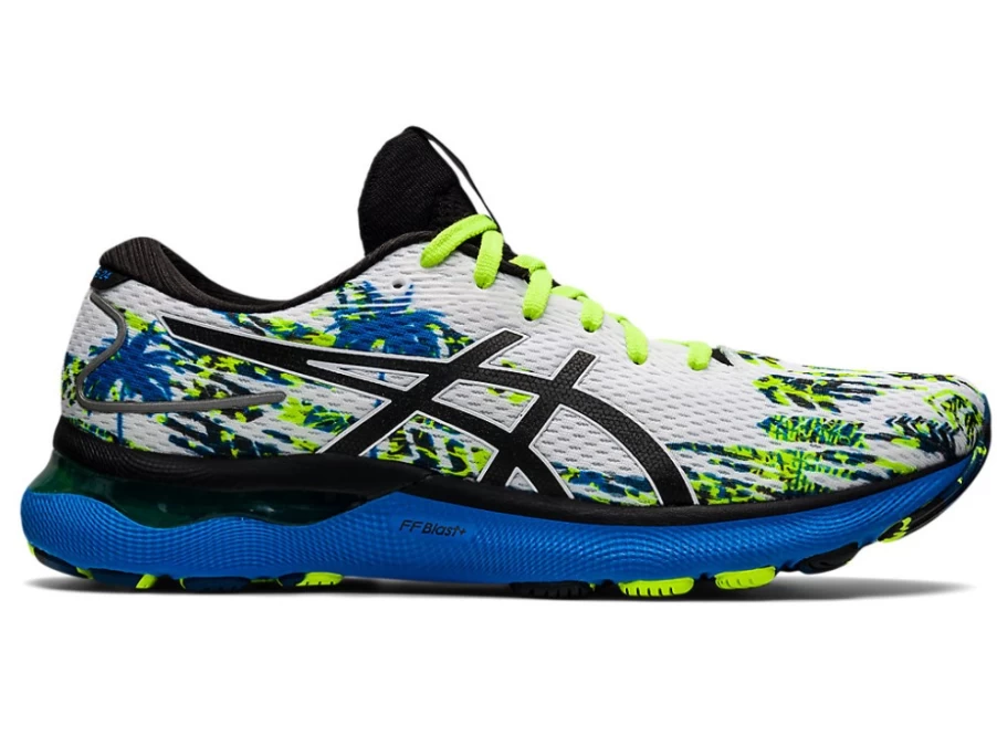 ASICS GEL-NIMBUS 24 Men's Running Shoes - White/Black - Premium Cushioning & Support