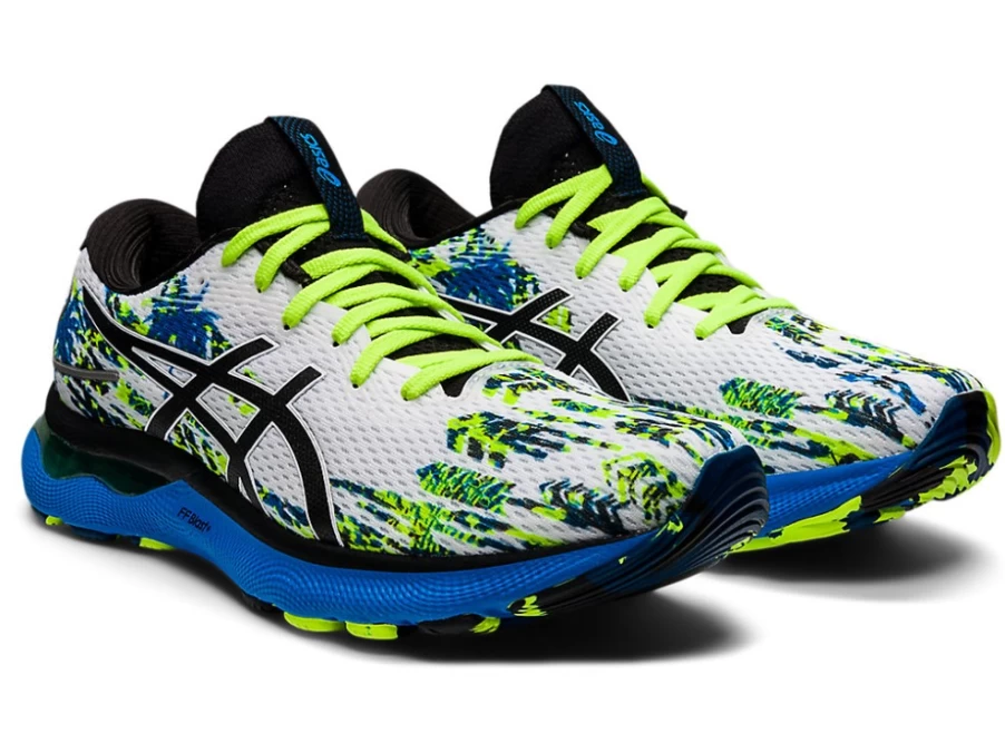 ASICS GEL-NIMBUS 24 Men's Running Shoes - White/Black - Premium Cushioning & Support