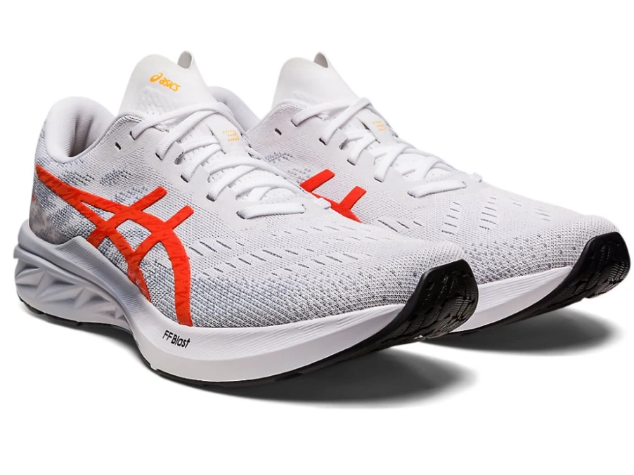 ASICS DYNABLAST 3 Men's Running Shoes - White/Cherry Tomato