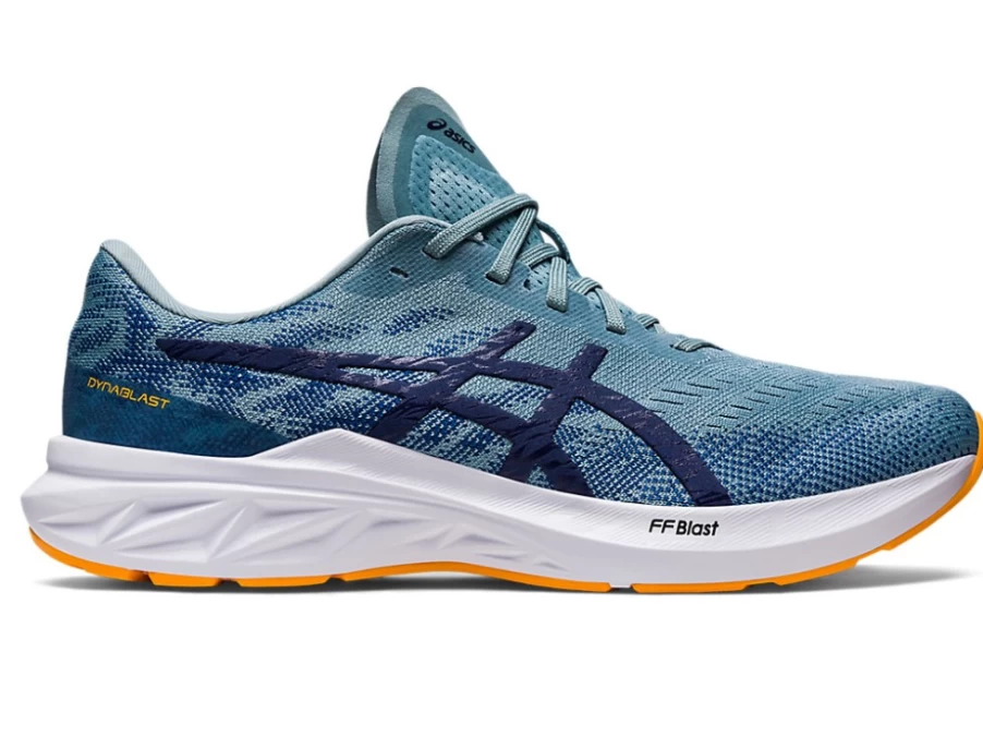 ASICS Men's DYNABLAST 3 Running Shoes in Light Steel/Deep Ocean
