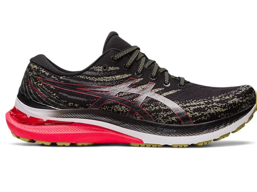 ASICS GEL-KAYANO 29 WIDE Running Shoes for Men - Black/Electric Red