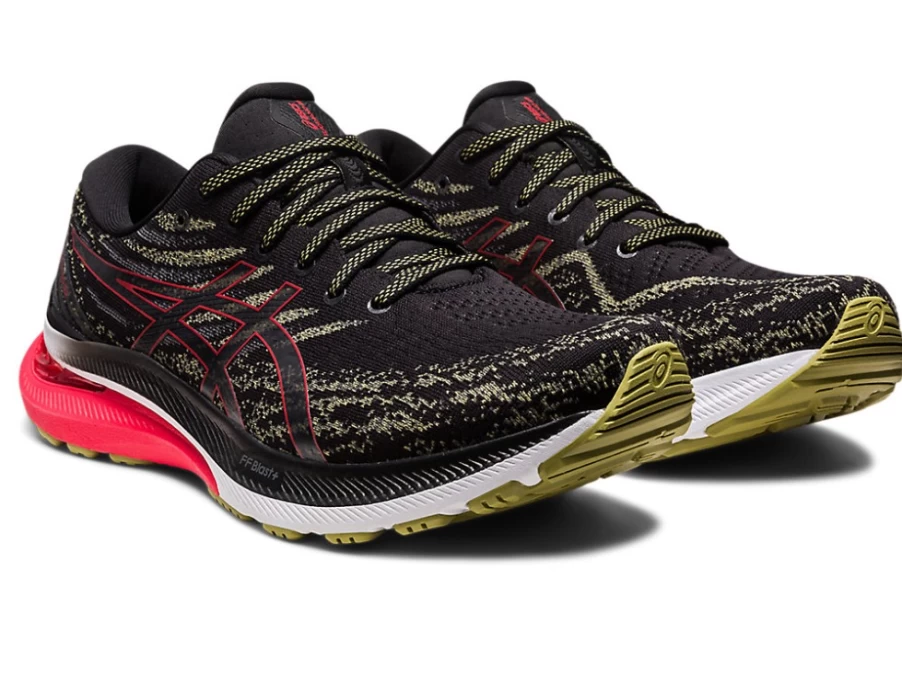 ASICS GEL-KAYANO 29 WIDE Running Shoes for Men - Black/Electric Red