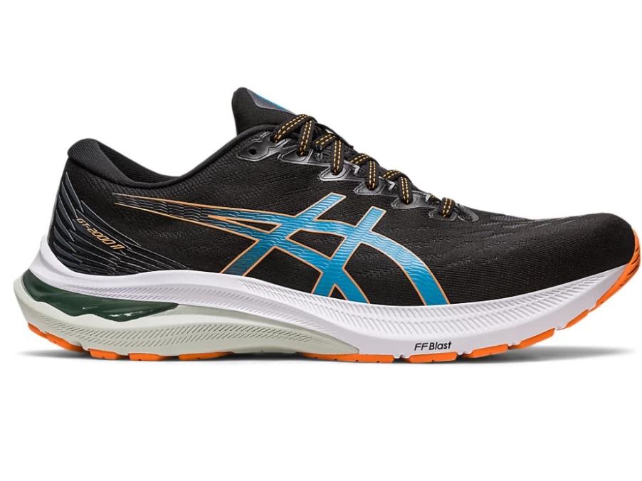 ASICS GT-2000 11 WIDE Running Shoes for Men - Black/Sun Peach