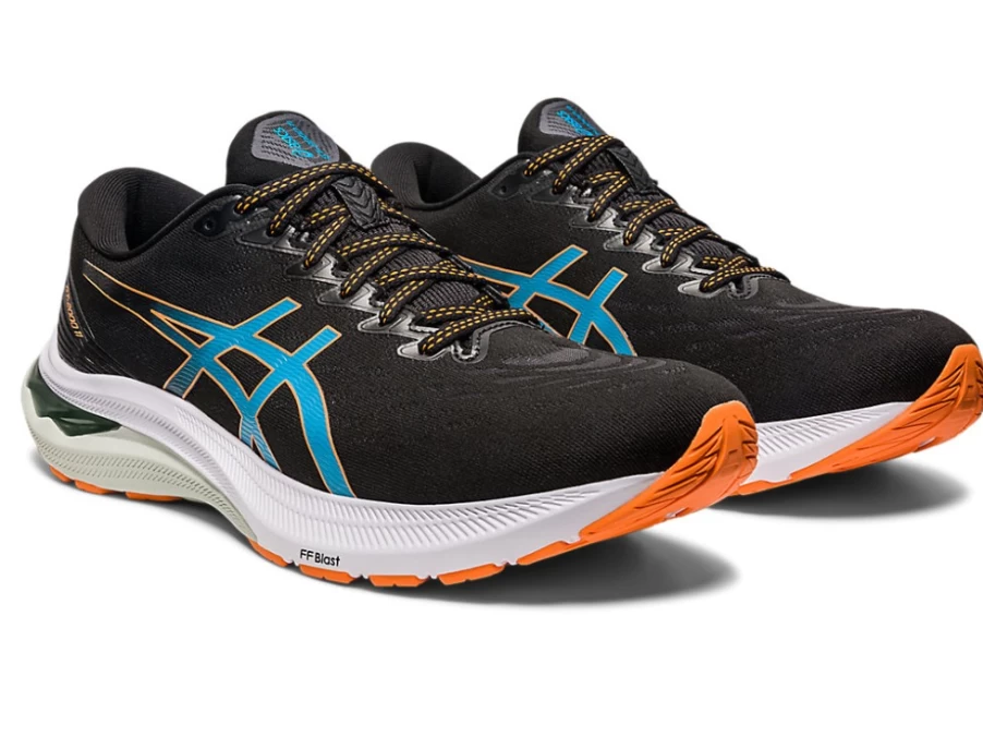 ASICS GT-2000 11 WIDE Running Shoes for Men - Black/Sun Peach