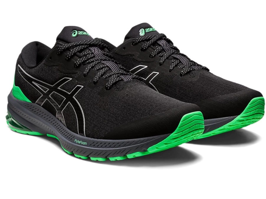 ASICS GT-1000 11 LITE-SHOW Men's Running Shoes - Black/New Leaf