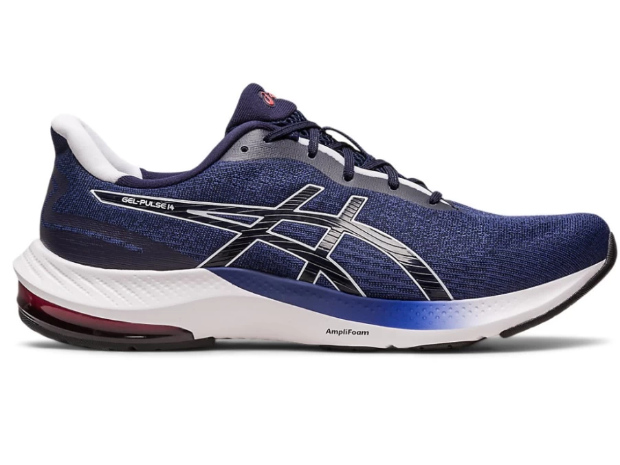 ASICS Men's GEL-PULSE 14 Running Shoes - Indigo Blue/White - Cushioned Support for Comfort & Performance