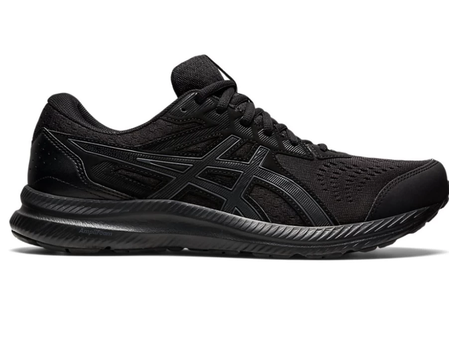 ASICS Men's GEL-CONTEND 8 Extra Wide Running Shoes in Black/Carrier Grey