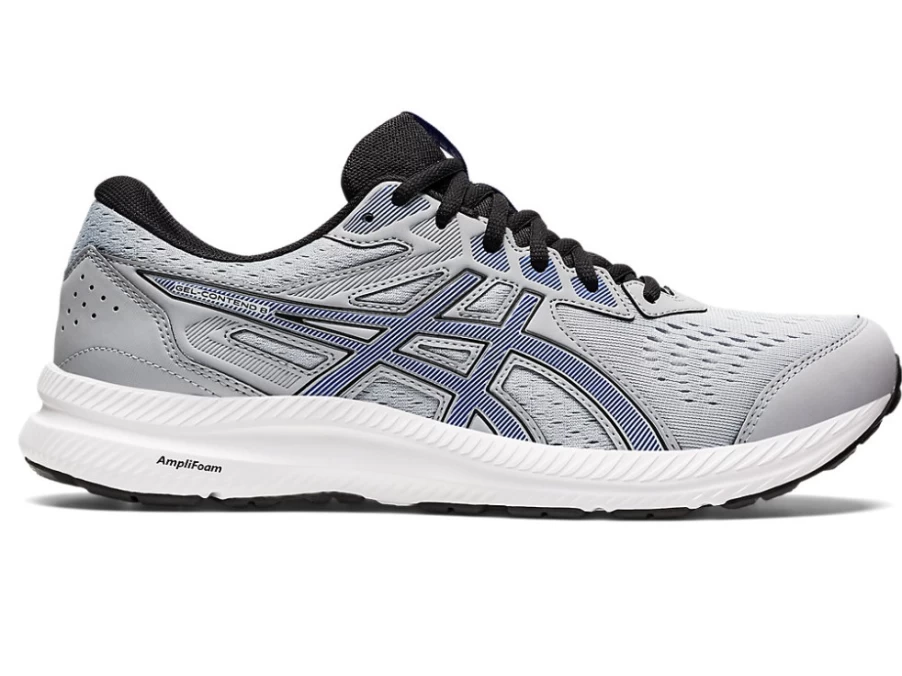 ASICS Men's GEL-CONTEND 8 Extra Wide Running Shoes - Piedmont Grey/ASICS Blue