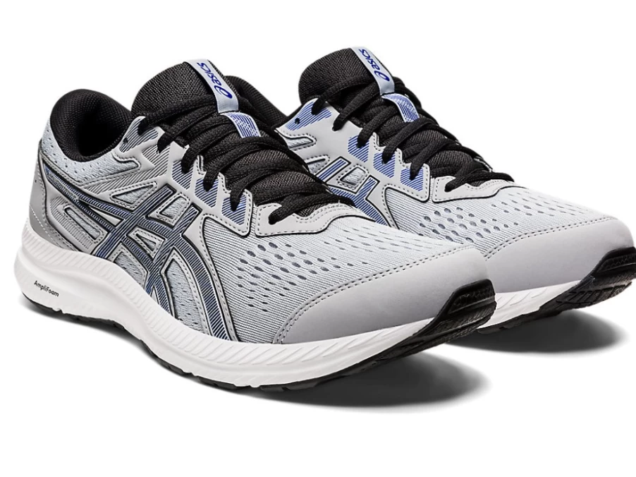 ASICS Men's GEL-CONTEND 8 Extra Wide Running Shoes - Piedmont Grey/ASICS Blue