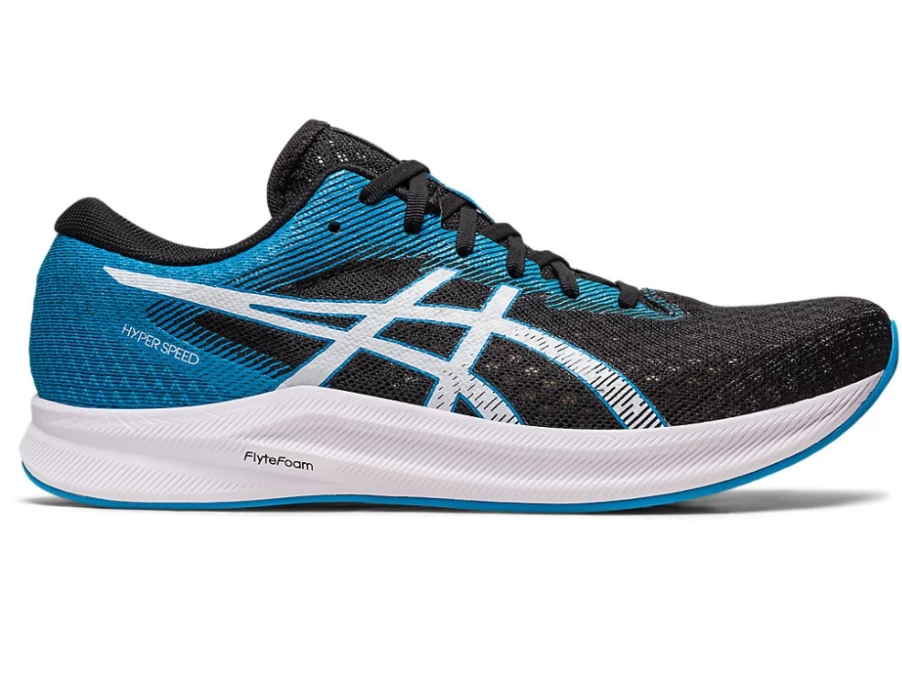 ASICS Men's HYPER SPEED 2 Running Shoes - Black/Island Blue