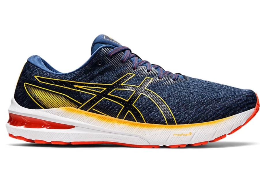 ASICS GT-2000 10 Running Shoes for Men - Midnight Blue/Citrus - Stability & Cushioning