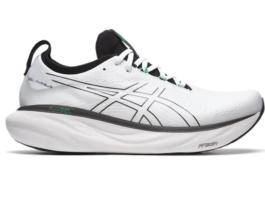 ASICS GEL-NIMBUS 25 Men's Running Shoes - White/Black - Premium Cushioning for Comfort & Support