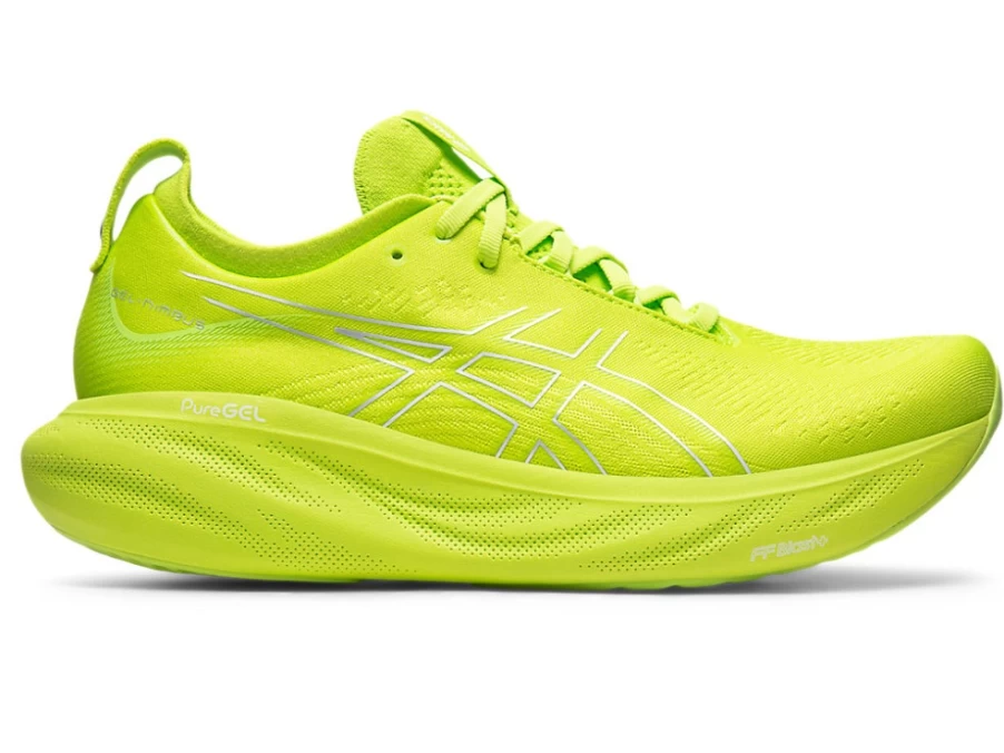 ASICS Men's GEL-NIMBUS 25 Running Shoes - Lime Zest/White