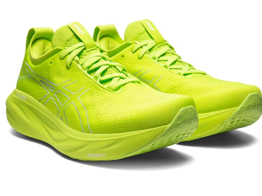 ASICS Men's GEL-NIMBUS 25 Running Shoes - Lime Zest/White