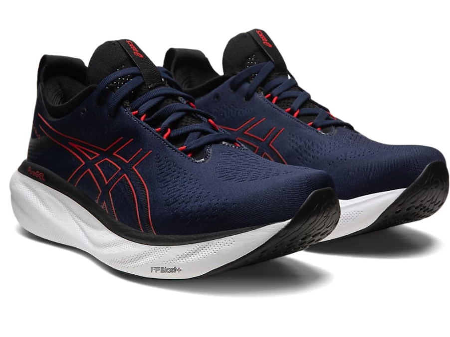 ASICS GEL-NIMBUS 25 Men's Running Shoes - Midnight/Electric Red