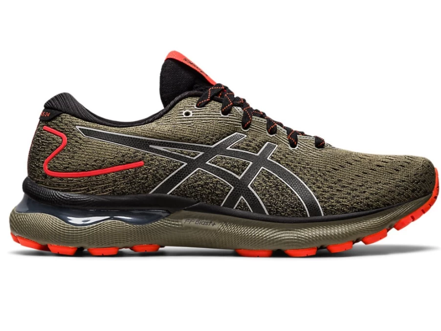ASICS Men's GEL-NIMBUS 24 TR Running Shoes in Nature Bathing/Olive
