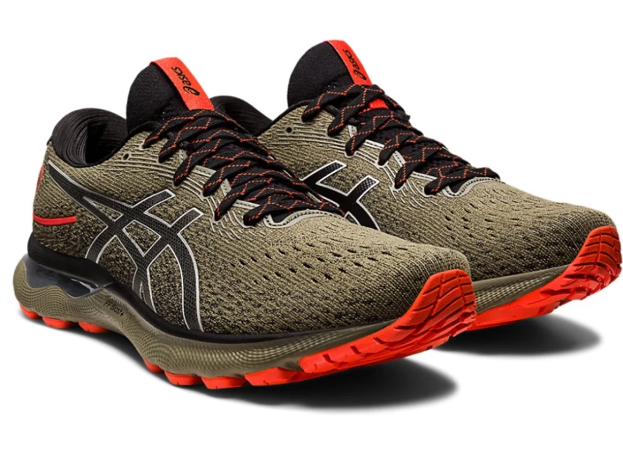 ASICS Men's GEL-NIMBUS 24 TR Running Shoes in Nature Bathing/Olive