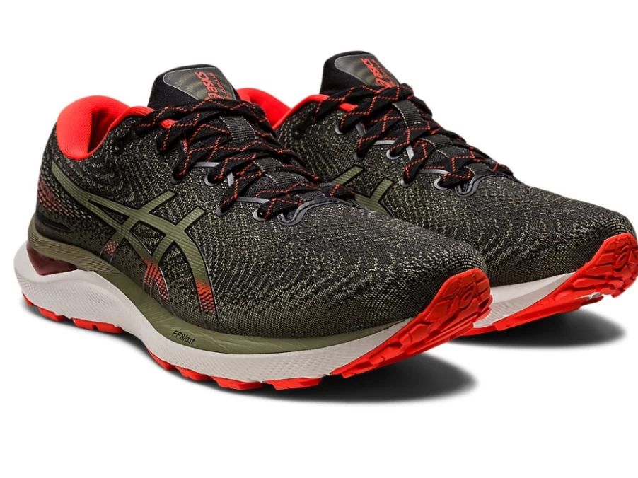 ASICS Men's GEL-Cumulus 24 Running Shoes in Nature Bathing/Olive Color