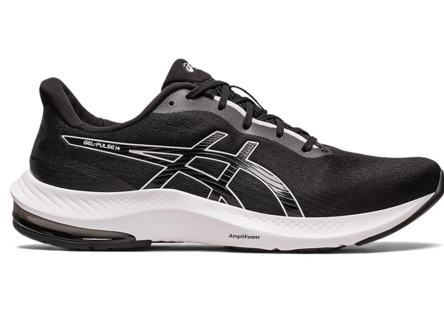 ASICS GEL-PULSE 14 Men's Running Shoes - Black/White - Cushioned Support for High Performance