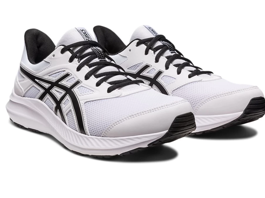 ASICS JOLT 4 EXTRA WIDE Men's Running Shoes - White/Black