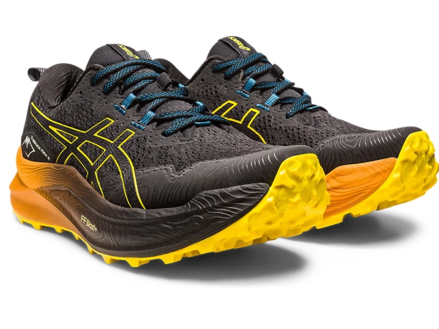 ASICS Trabuco Max 2 Men's Trail Running Shoes - Black/Golden Yellow