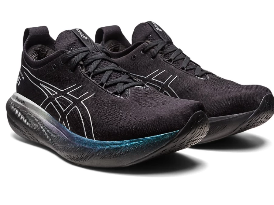 ASICS Men's GEL-NIMBUS 25 Running Shoes - Black/Pure Silver