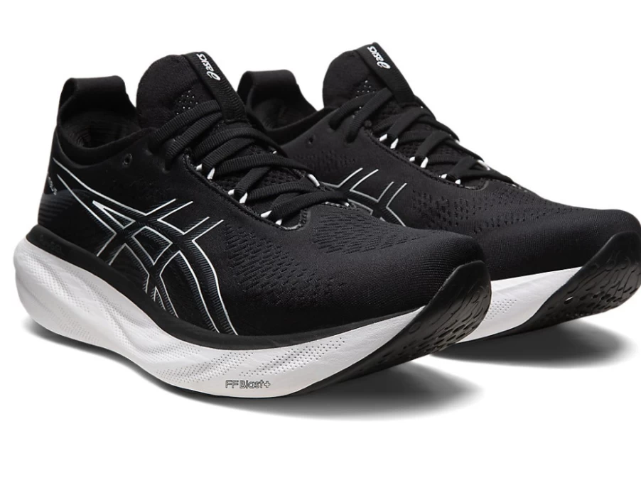 ASICS Men's GEL-NIMBUS 25 EXTRA WIDE Running Shoes - Black/Pure Silver